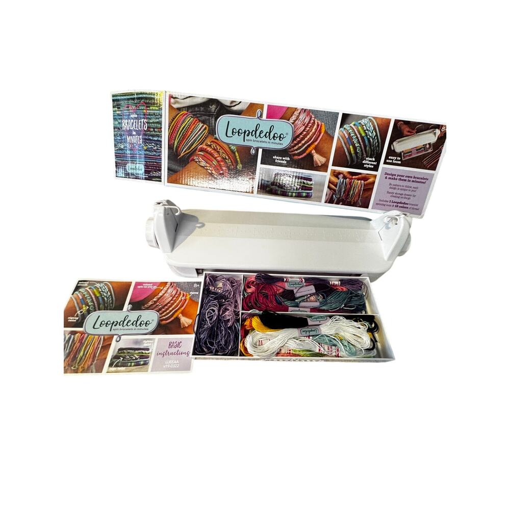 USED ONCE LOOPDEDOO SPINNING LOOM BRACELET MAKER KIT